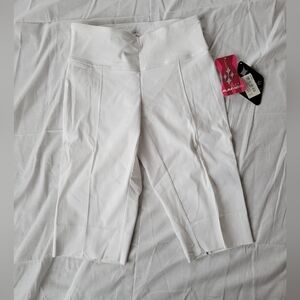 JoFit NWT white slimmer pedal pusher bermuda golf shorts S